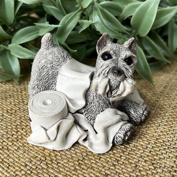 Schnauzer Dog Figures Statue‎ Collection Lot of 3 Resin Ceramic Playful - Picture 6 of 9